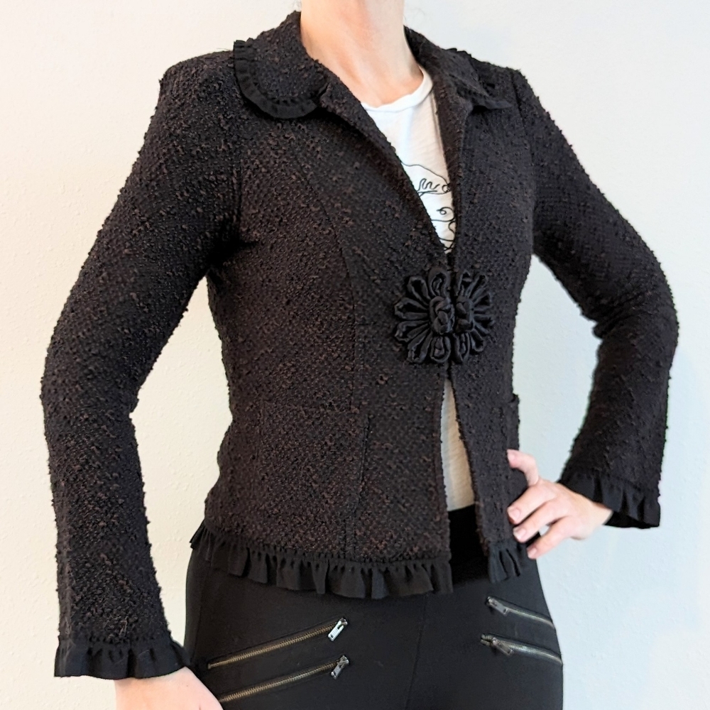 NANETTE LEPORE vintage inspired fitted jacket S XS
